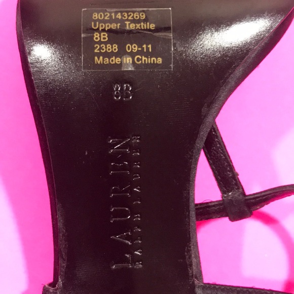 LAUREN RALPH LAUREN Open Toe Strap Heels - Picture 6 of 8